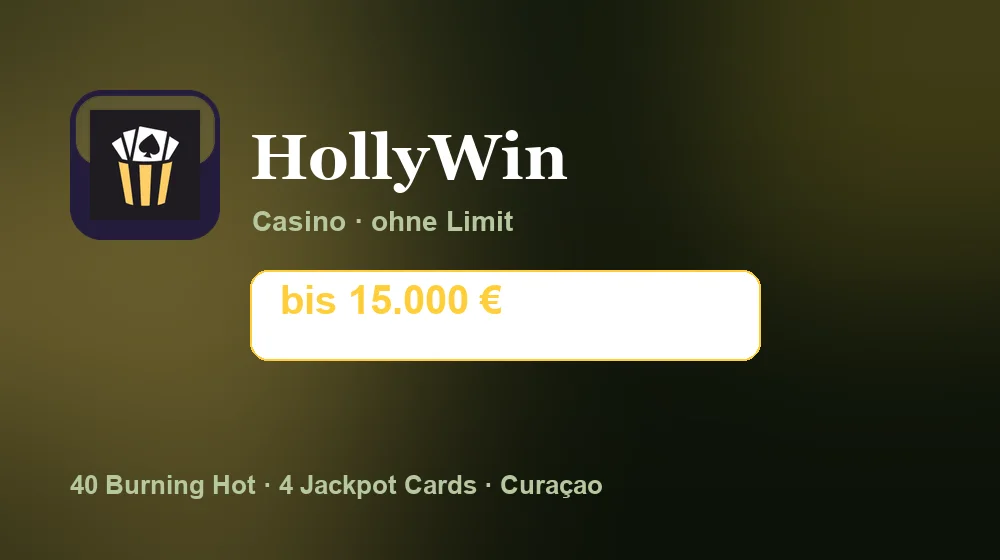Screenshot von HollyWin Casino