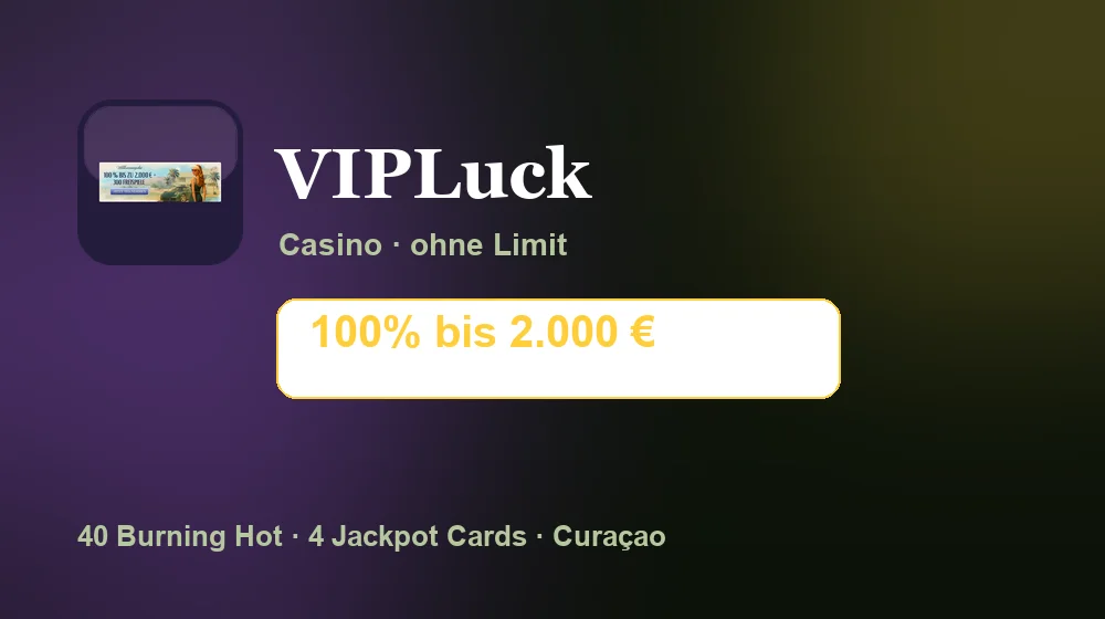 Screenshot von VIPLuck Casino